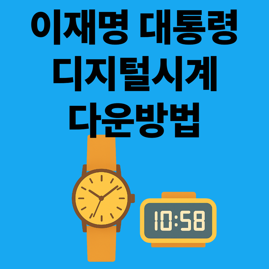 이재명 대통령 시계, 이젠 스마트워치에서?