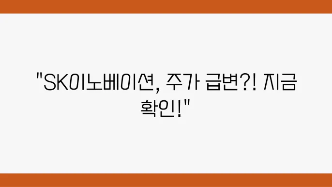 SK이노베이션 재무 안정성 주주 가치