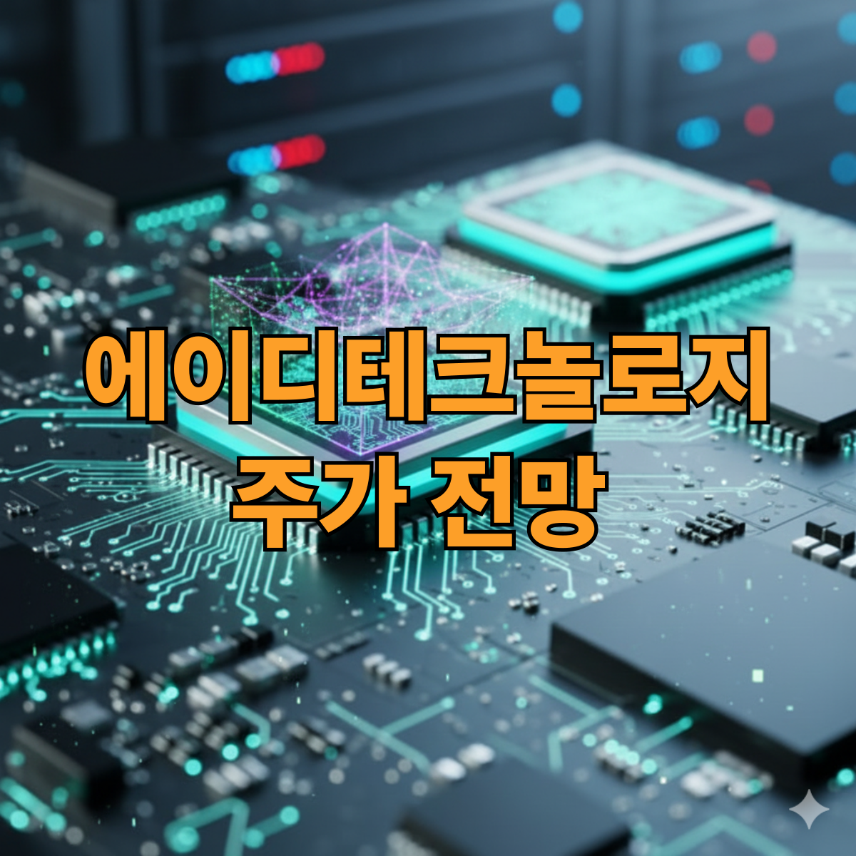 AI 반도체와 HBM4 메모리 슈퍼사이클을 상징하는 고대역폭 메모리 적층 칩 이미지