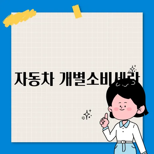 자동차 개별소비세란