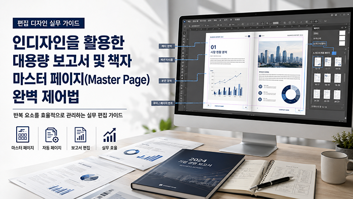 인디자인을 활용한 대용량 보고서 및 책자 마스터 페이지(Master Page) 완벽 제어법