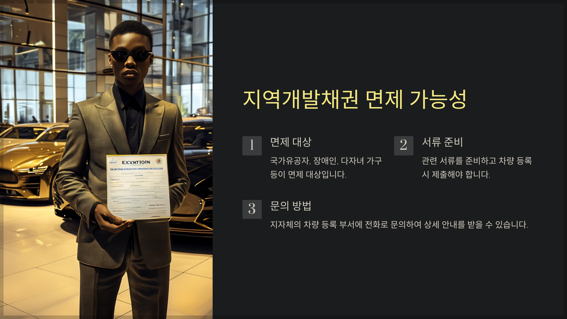 지역개발채권 면제 가능성