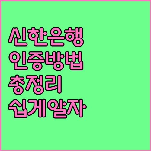 신한은행 인증 절차 A to Z: A