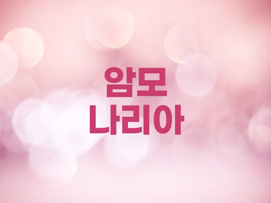 암모나리아 천주교 여자세례명