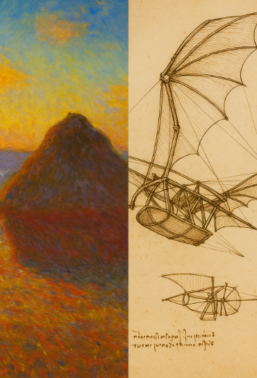 빛을 계산한 인상주의와 하늘로 난 다빈치 예술과 과학의 경계