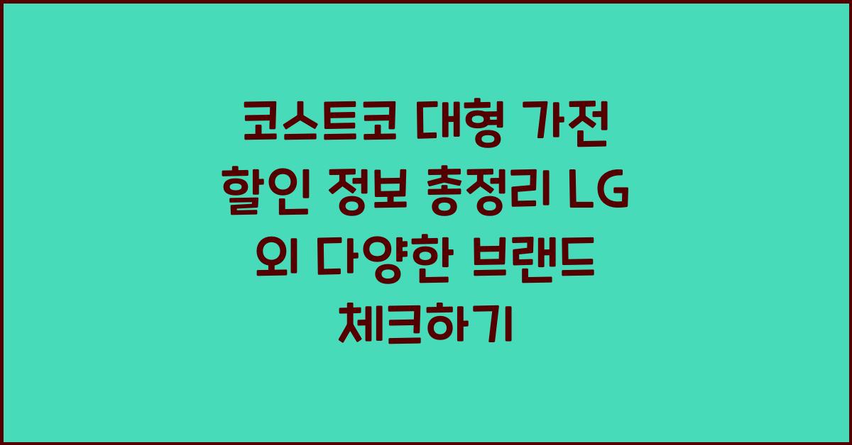 코스트코 대형 가전