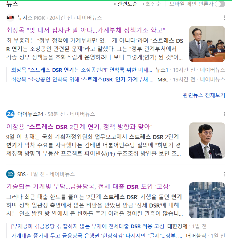 DSR, 스트레스 DSR 이해하기