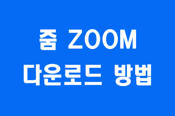 줌 다운로드