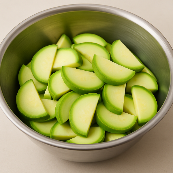 애호박 반달모양으로 썰기 사진