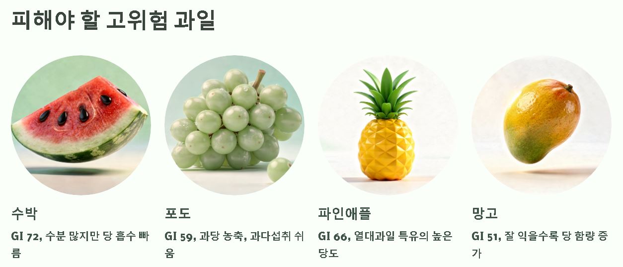 당뇨에 안좋은 과일 음식 채소