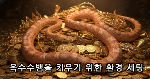 옥수수뱀을 키우기 위한 환경 세팅