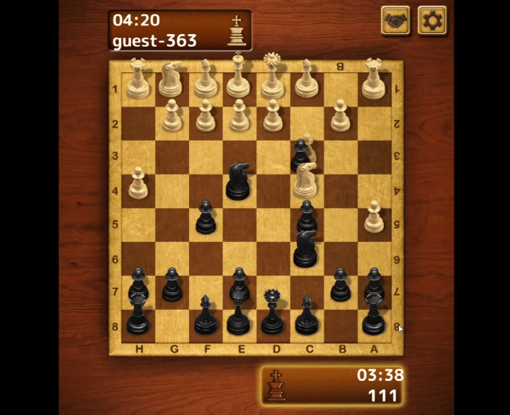 체스게임하기-무료-멀티플레이어-온라인-플레이-폰-기물을-움직여-상대방-폰을-잡는-화면