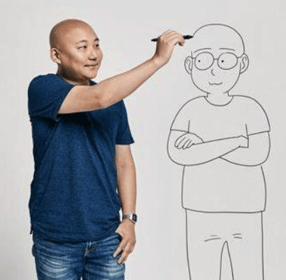 사람 캐릭터를 그리고 있는 주호민