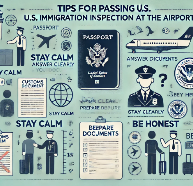 미국 입국심사 통과 요령