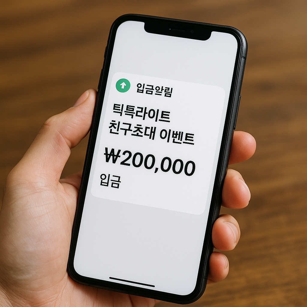 틱톡라이트 친구 초대 20만 원 보상, 진짜 가능한가요?