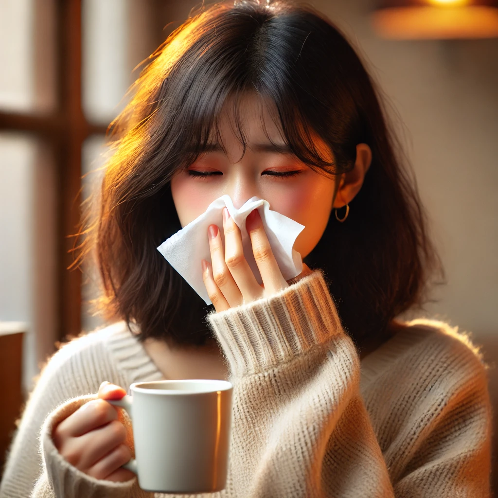 코를 푸는 사람