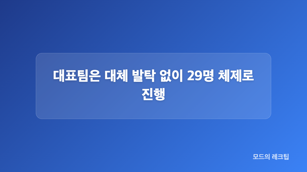 9월 24일 명단 제외부터 27일 소집 해제까지