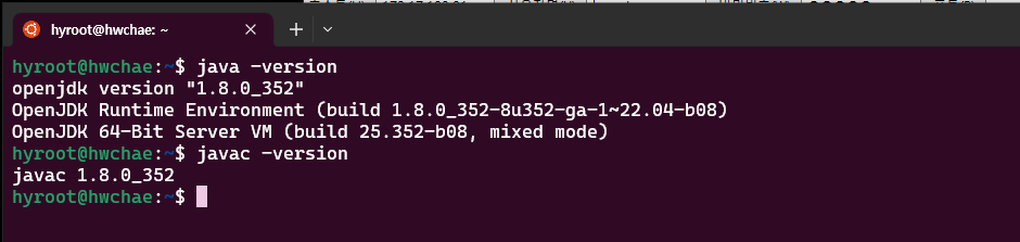 $ java -version