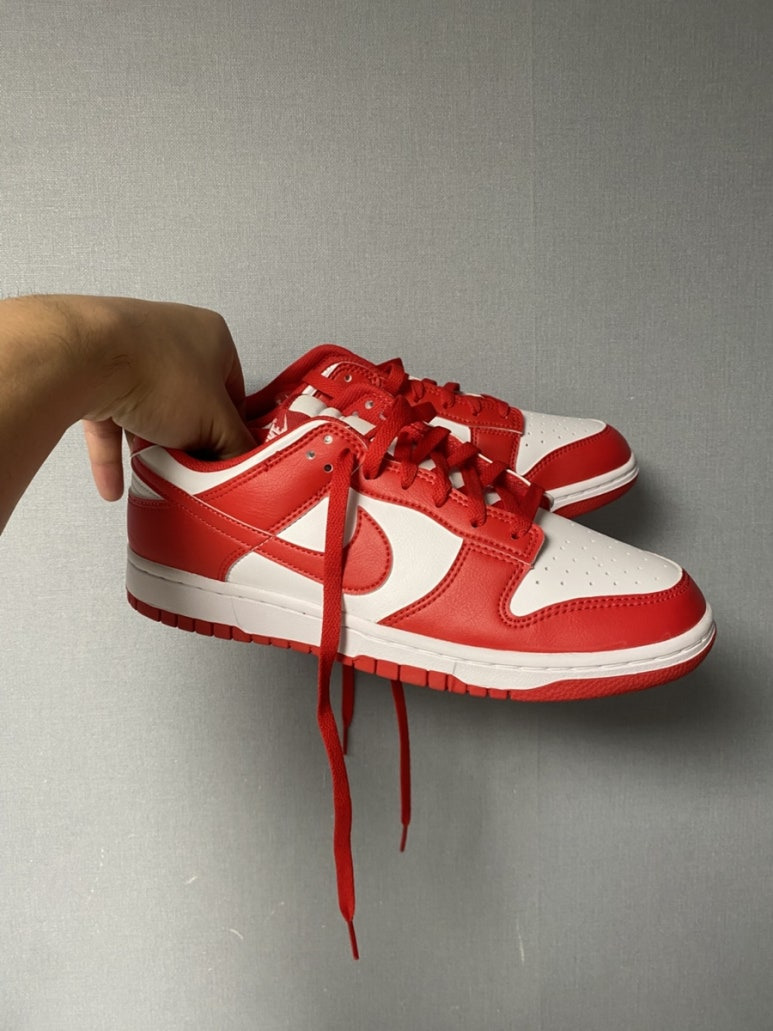 나이키 덩크 로우 레트로 화이트 유니버시티 레드 2025 Nike Dunk Low Retro White University Red 2025