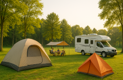 가족 캠핑 관련 사진