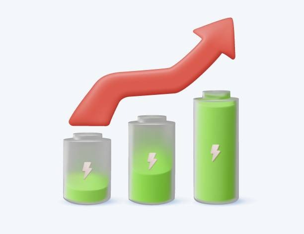 2차전지 관련주 상승 일러스트