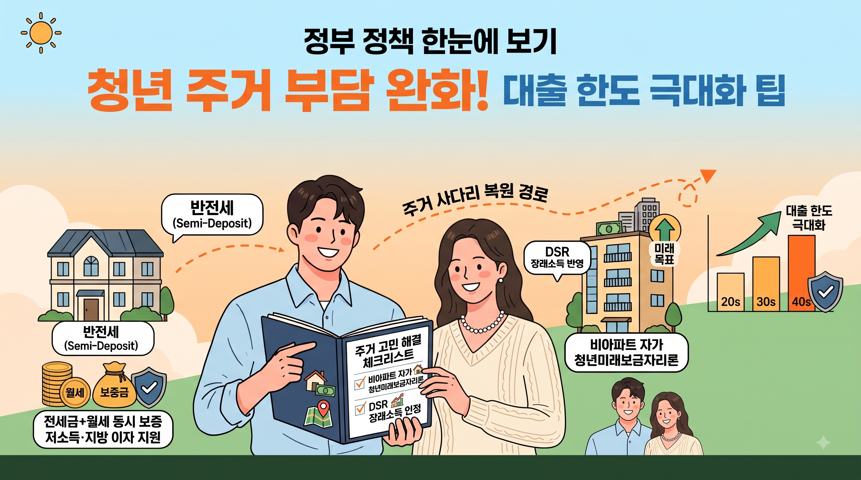 청년 주거 금융 정책 맞춤형 지원 인포그래픽