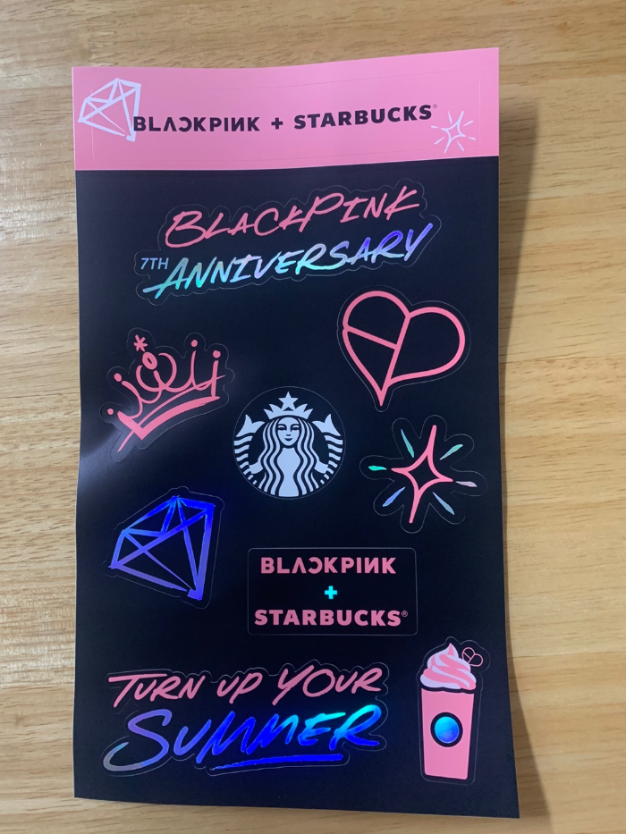 스타벅스 블랙핑크 스티커