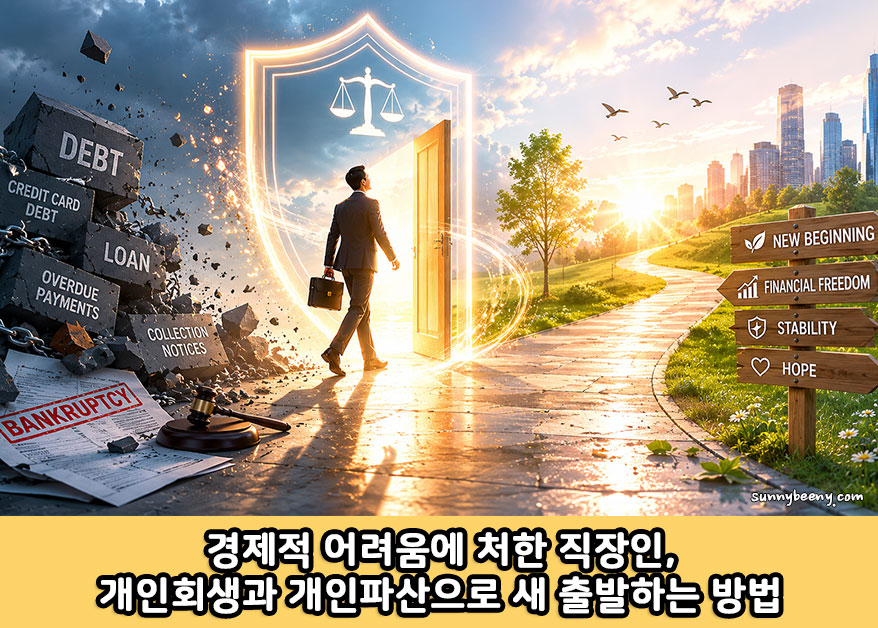 경제적 어려움에 처한 직장인, 개인회생과 개인파산으로 새 출발하는 방법