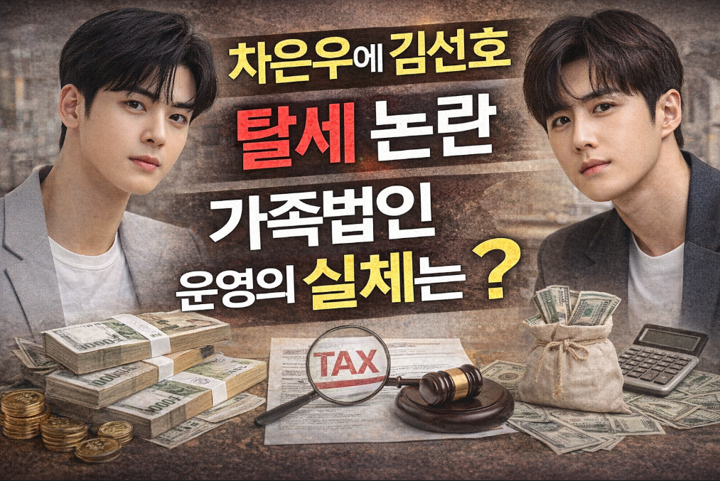 차은우·김선호 가족법인 탈세 의혹 전격 분석