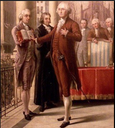 조지 워싱턴 취임 선서 삽화