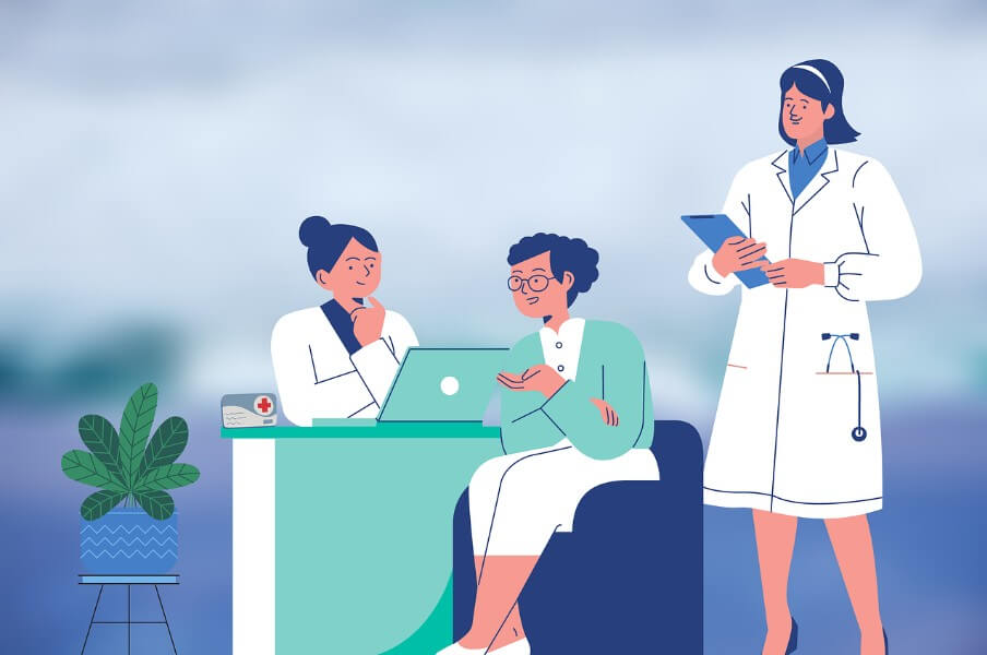 의사와 환자가 대화하는 모습