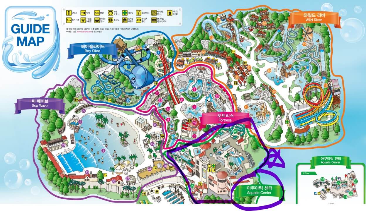 캐리비안베이-가이드맵