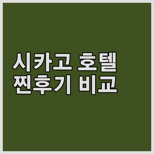 시카고 인기 호텔 Top 3 추천! ..