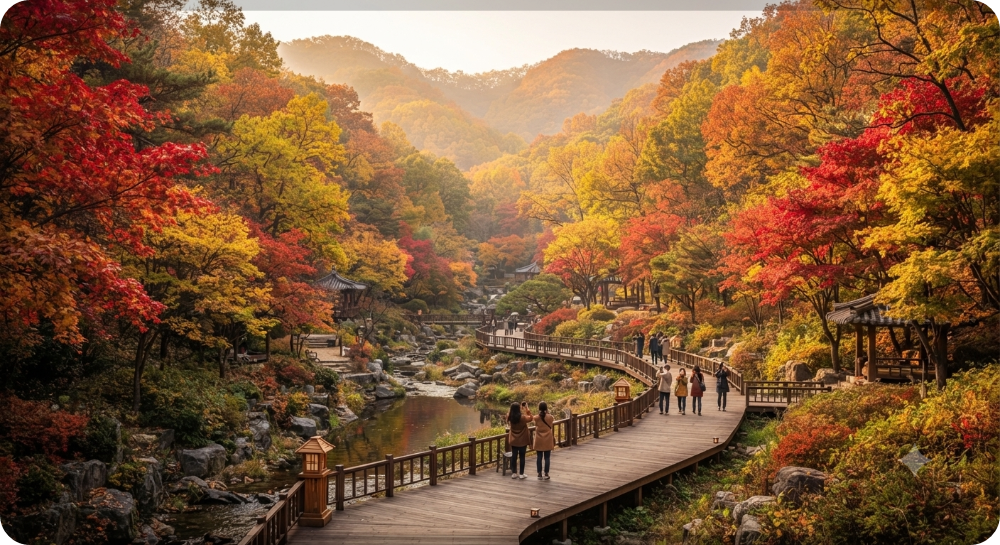 화담숲 단풍이미지 ai