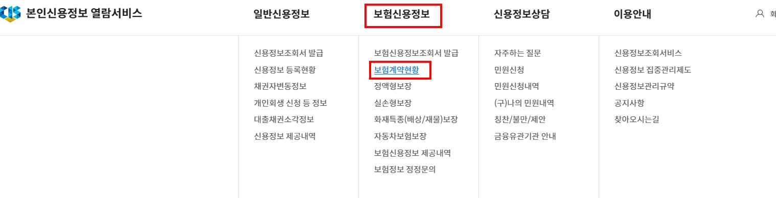 보험신용정보-보험계약현황