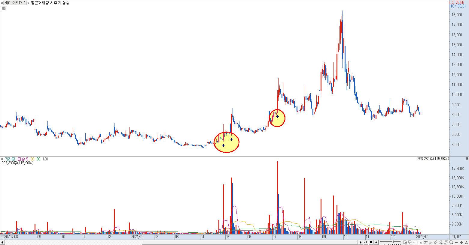 화살표 차트 적용 예시 1)