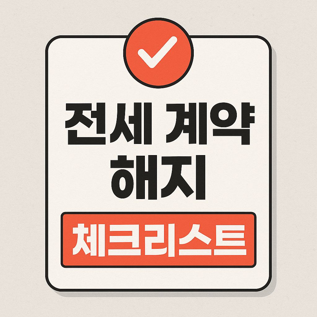 전세 중도해지 조건과 전세계약 해지 방법