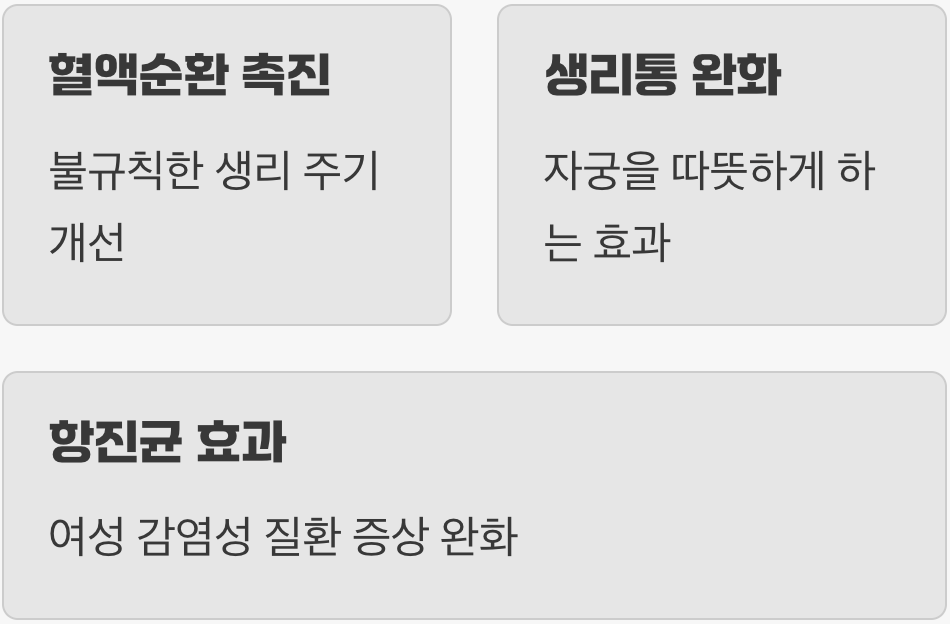 여성 건강을 위한 따뜻한 위로