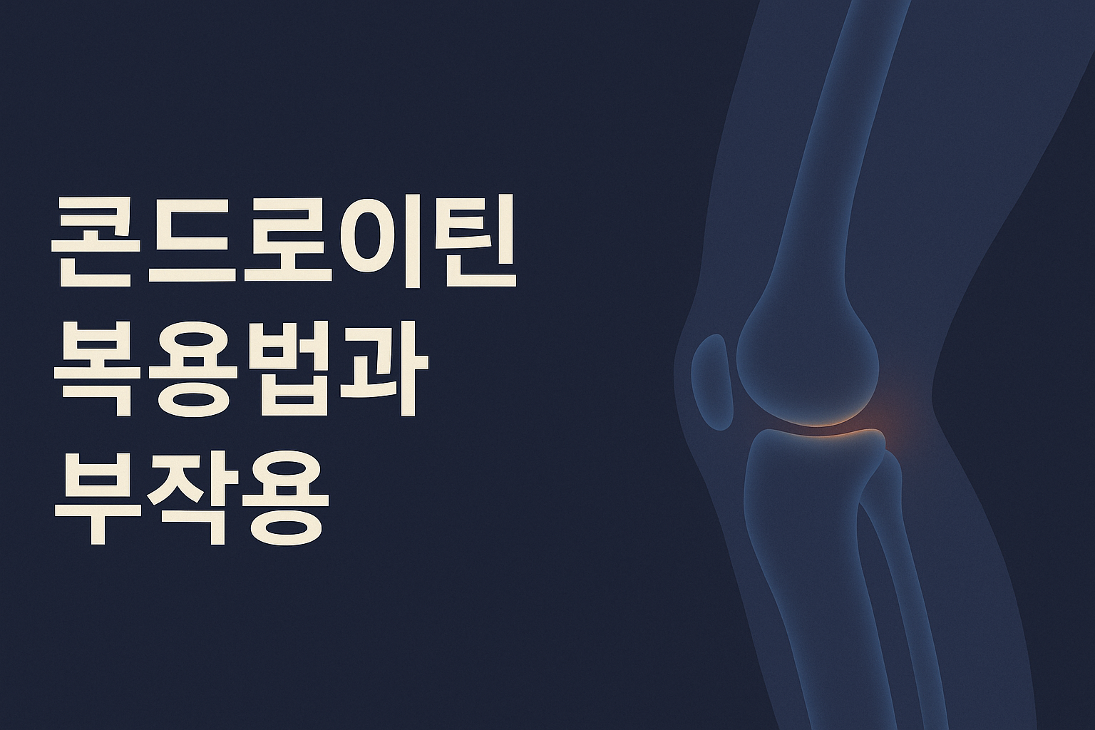 콘드로이친 복용법과 부작용