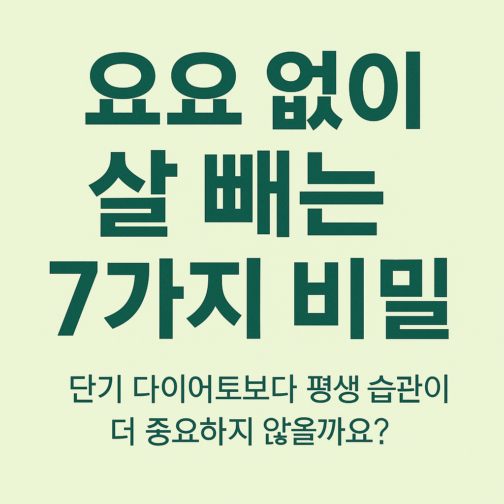 요요 없이 살 빼는 7가지 비밀