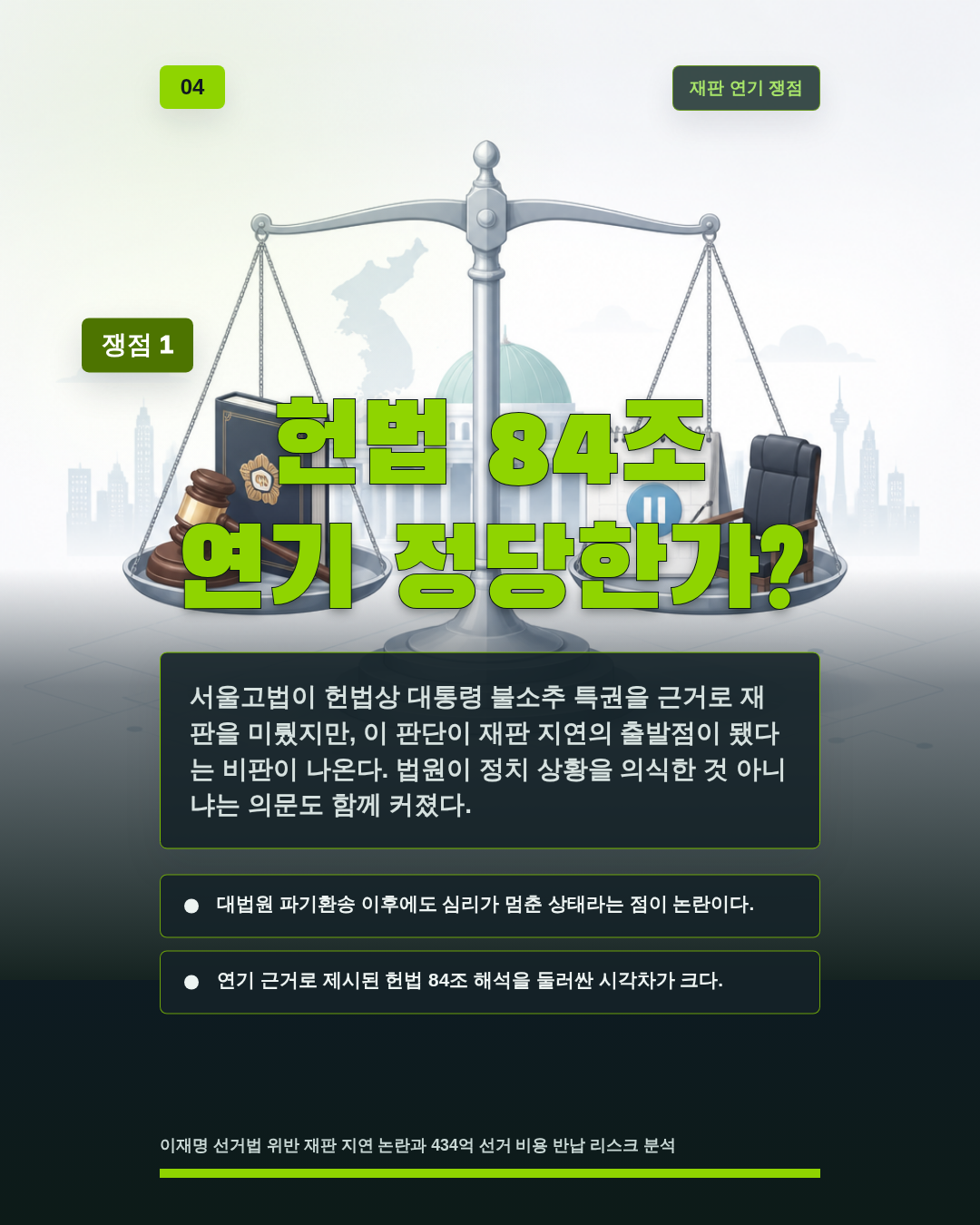 헌법 84조 연기 정당한가?