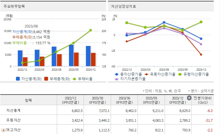 엔켐 재무지표