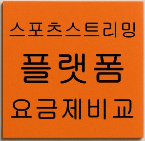 스포츠 스트리밍 플랫폼 요금제 비교