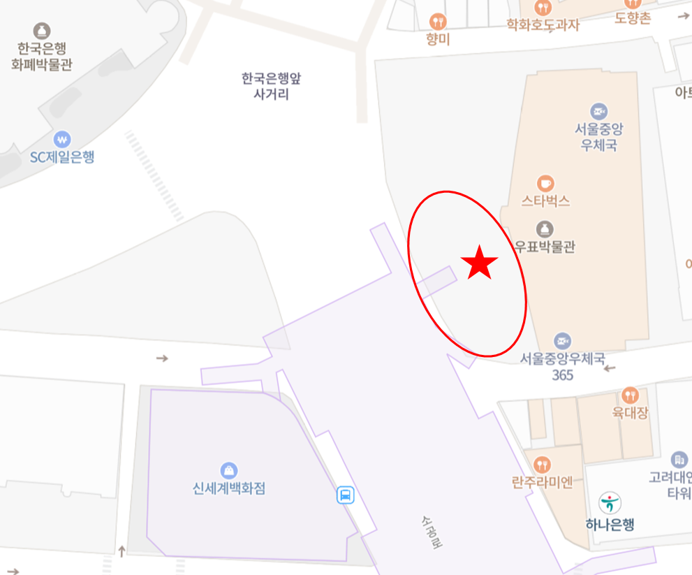 신세계백화점 미디어파사드 명당