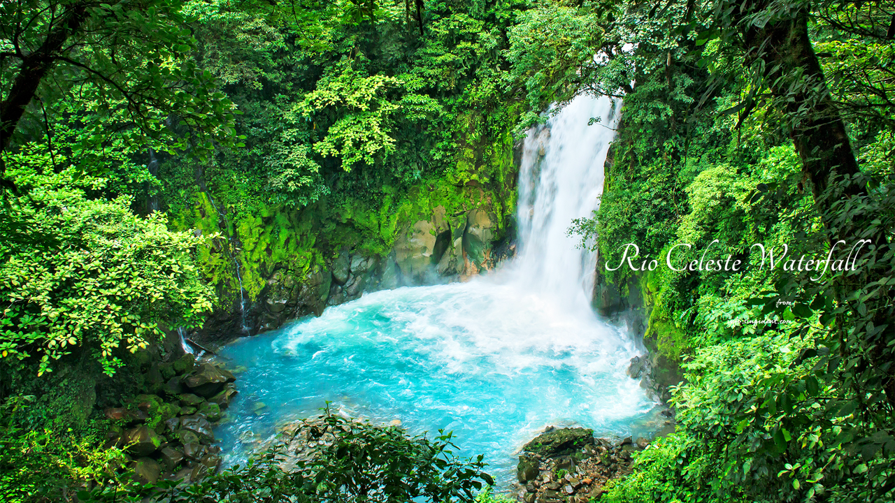 06 리오 셀레스테 폭포 C - Rio Celeste Waterfall 코스타리카배경화면