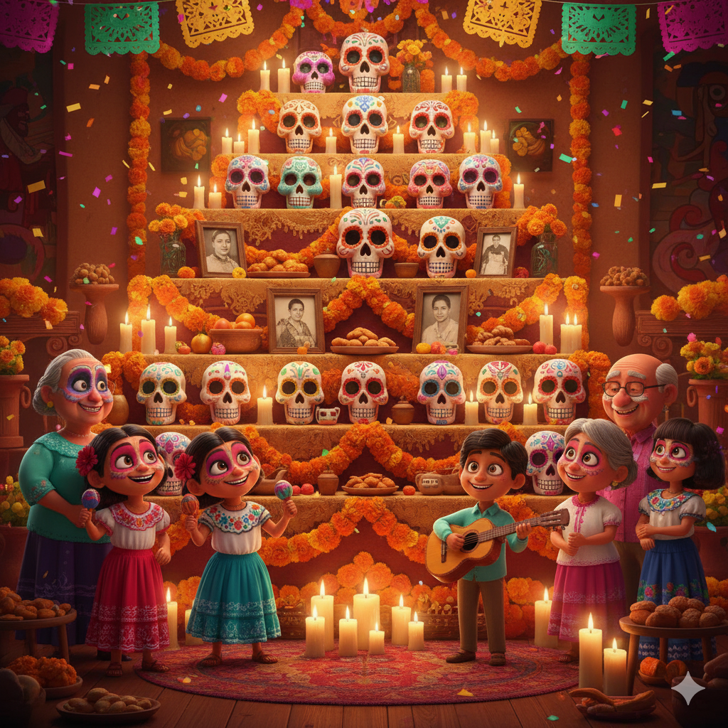 죽은 가족을 기억하며 축제를 즐기는 멕시코의 '죽은 자의 날' 풍경