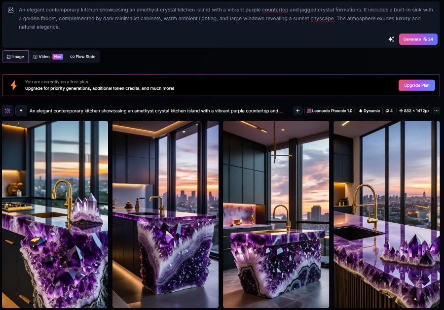 Leonardo AI 프롬프트 입력