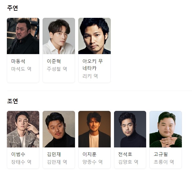 범죄도시3-등장인물