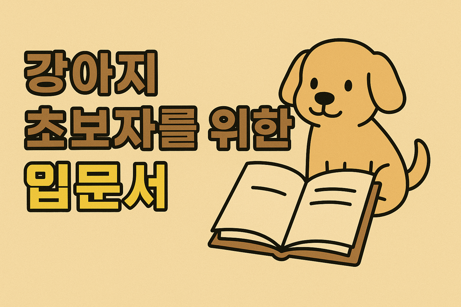 강아지 초보자 입문서 이미지