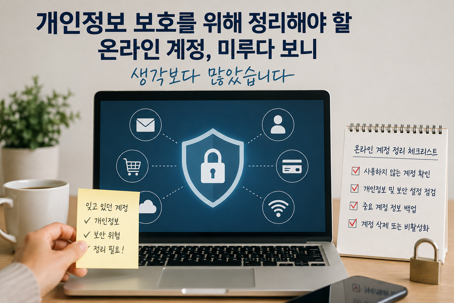 개인정보 보호를 위해 정리해야 할 온라인 계정